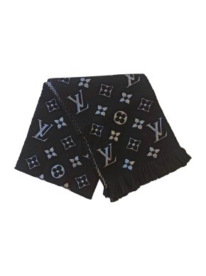 Louis Vuitton Logomania black shine scarf