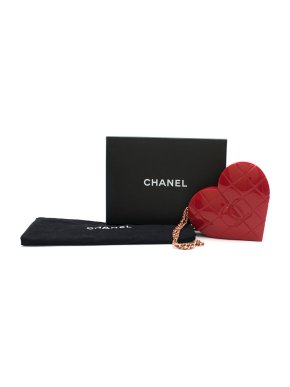 Chanel Limited Edition Chocolate Bar Heart Clutch