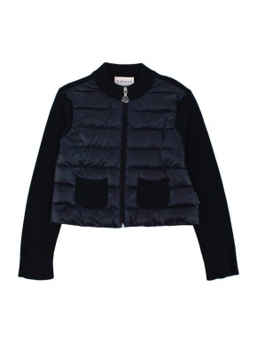 Moncler Kid's Navy Quilted Fleece Jacket
