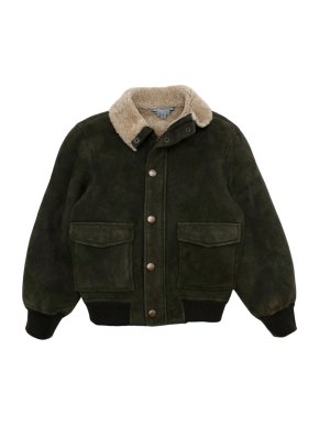 Bonpoint Green suede fleece Jacket