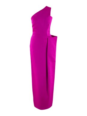 Martin Grant Hot Pink One Shoulder Fitted Dress