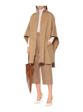 Stella McCartney camel wool oversized cape