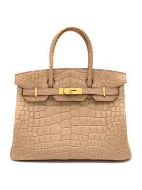 Hermes Hermès Birkin 30 in Poussiere Matte Alligator Mississippiensis GHW