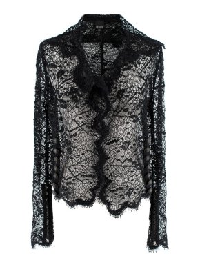 Gianfranco Ferre Eyelash Lace Sheer Jacket
