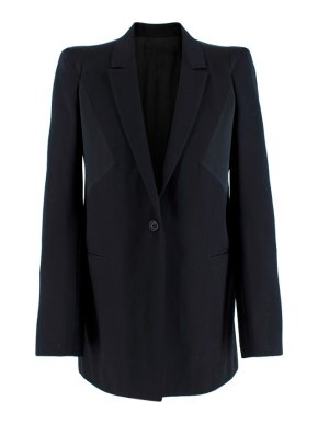 Givenchy Silk Paneled Longline Tailored Jacket