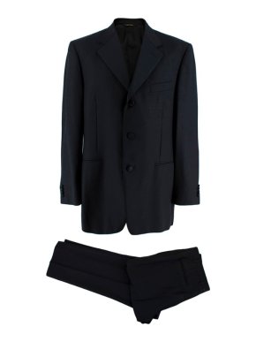 Lanvin Black Virgin Wool Single Breasted Two-Piece Suit