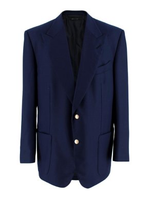Tom Ford Men's Navy Textured Blazer Jacket