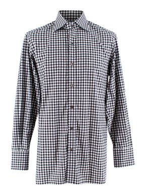 Tom Ford Black & White Cotton Gingham Shirt