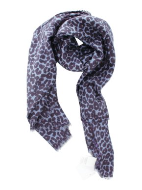 MaxMara blue wool animal print scarf