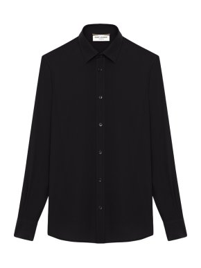 Saint Laurent Black Egyptian Cotton Made Shirt