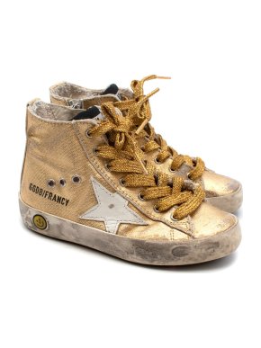 Golden Goose Kids Gold Metallic High-top Trainers