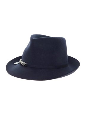 Stella McCartney Navy Falabella Chain Fedora