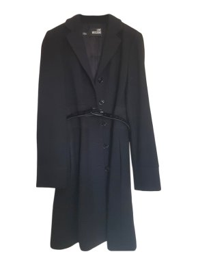 Love Moschino wool button-up belted coat