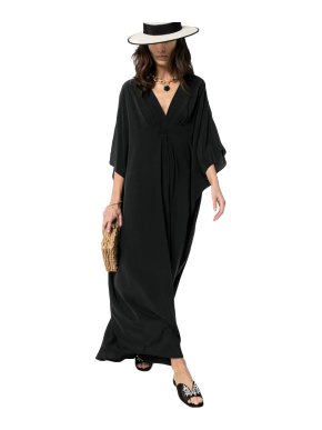 Marta Larsson Black Silk Dunaway Kaftan