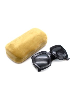 Gucci GG Square Glitter-Acetate Sunglasses