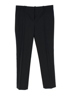 Givenchy Black Wool Fitted Straight-Leg Trousers