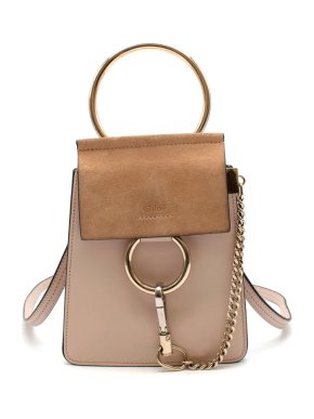Chloe Faye Mini Suede-panel Leather Cross-body Bag