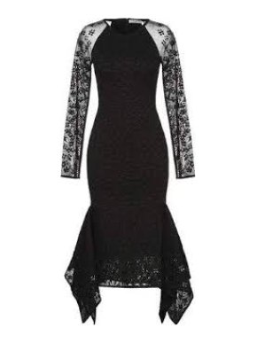Opening Ceremony black sequin embellished midi dress