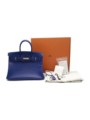 Hermes Blue Electric/Mykono Candy Epsom Birkin 35