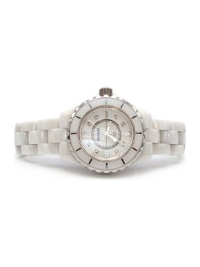 Chanel White J12 Diamond Ceramic Watch