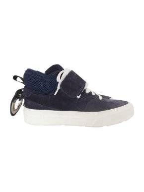 MSGM navy suede sneakers