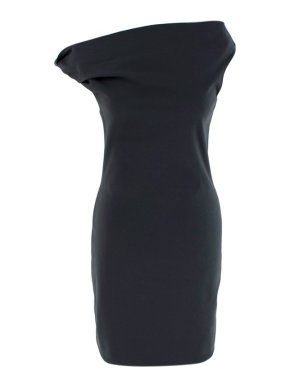 Balenciaga Navy Off-Shoulder Sleeveless Mini Dress