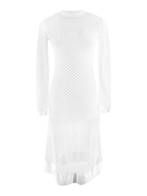 Dodo Bar Or White Adeline fishnet dress