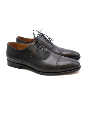 Balmain Black Leather Men's Derbies