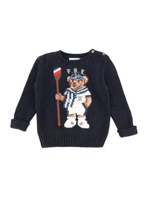 Ralph Lauren Baby Navy Teddy Knit Jumper