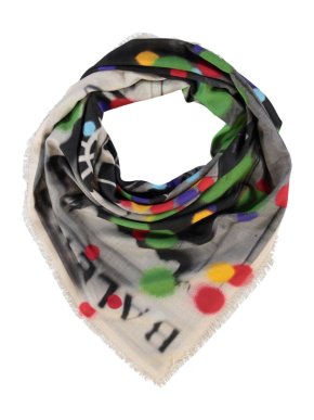 Balenciaga Heritage Print Wool & Silk Scarf