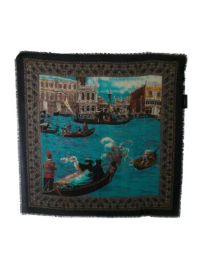 Dolce & Gabbana Cashmere & Silk Blend Printed Scarf