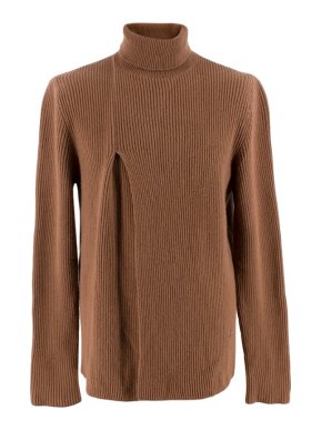 Louis Vuitton Coffee Cashmere Knitted Roll Neck Jumper