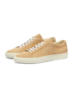 Common Projects Original Achilles Low Suede Contrast Sole Sneakers