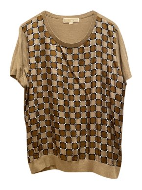 Michael Kors Geometric Print Silk Top