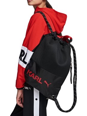 Karl Lagerfeld x Puma Black Drawstring Backpack