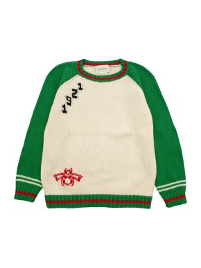 Gucci Kids Baseball Style Knit Jumper