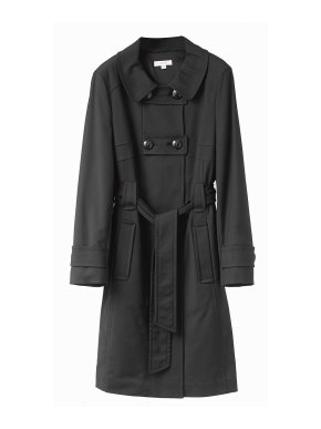 Laurel Black Double Breasted Trench