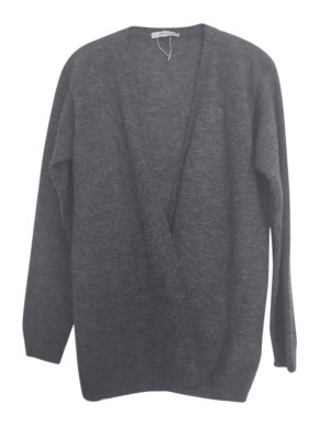 Max Mara Grey Wool & Mohair Blend Cardigan