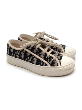 Dior 'Walk n Dior' Monogram Embroidered Navy trainers