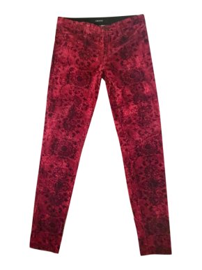 J Brand Red Velvet Stretch Skinny Jeans