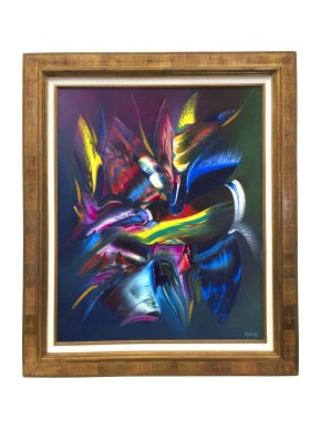 Michel Versi Untitled Contemporary Oil on Canvas Large Painting