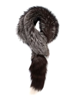 Alexander McQueen Grey/Brown Fox Fur Stole
