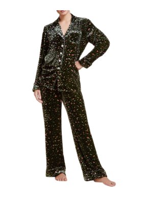 Olivia Von Halle The Lila Abandon Velvet Pyjama Set