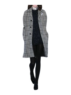 Saint Laurent Prince of Wales Check Runway Longline Coat