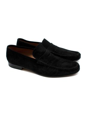 Siemar Black Suede Penny Loafers