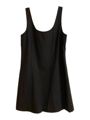 Theory Black Wool Blend Mini Dress