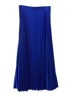 Sportmax Blue Pleated Maxi Skirt