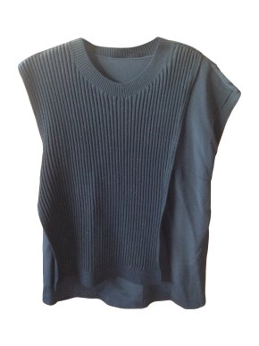 3.1 Philip Lim Ribbed Ruffle Detail Sleeveless Jumper