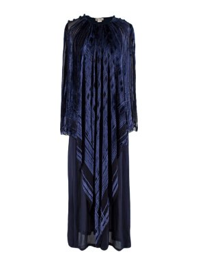 Lanvin Vintage Blue Silk-Blend Kimono Gown