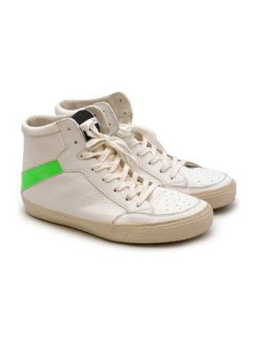 Philippe Model Neon Green High Top Leather Trainers